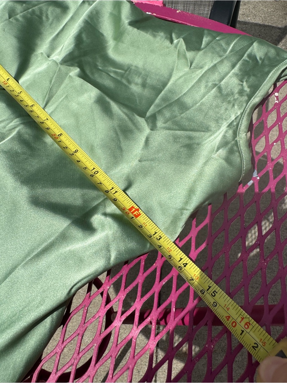 Cider Satin Slip Chemise in Sage Green - Picture 6 of 7
